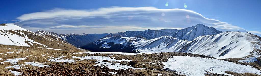 Lenticular clouds over Continental divide.