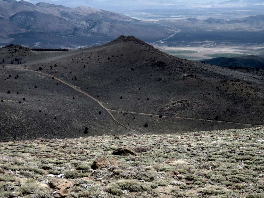 Dome 2 and the Nevada desert from Leviathan Peak