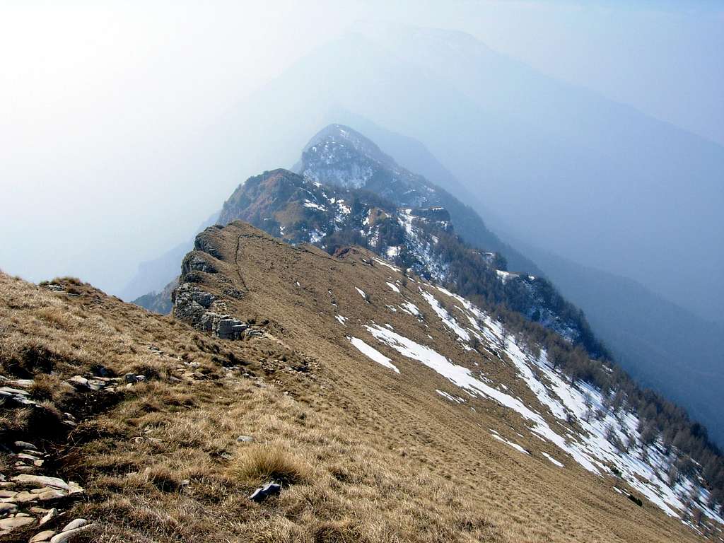 Cornetto summit ridge in Spring
