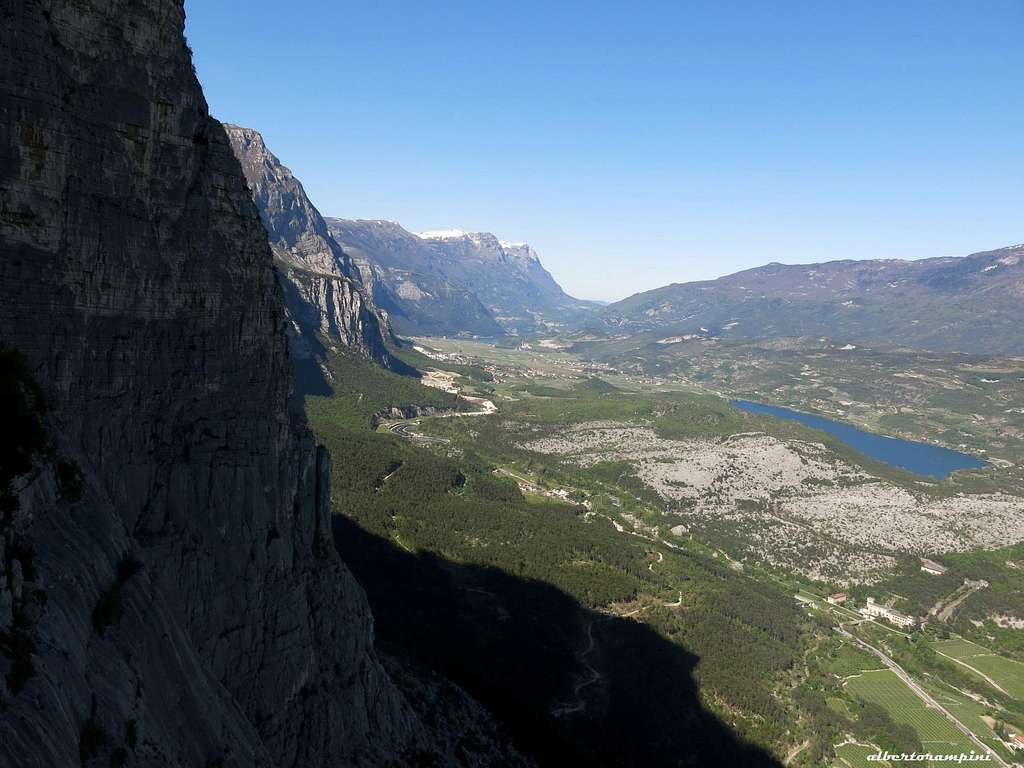 Sarca Valley and Cavedine Lake seen from Cima alle Coste