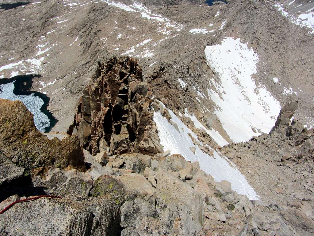 NW Arete from above
