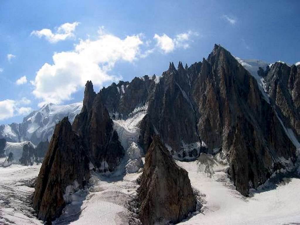 Rock Spires on Mount Blanc