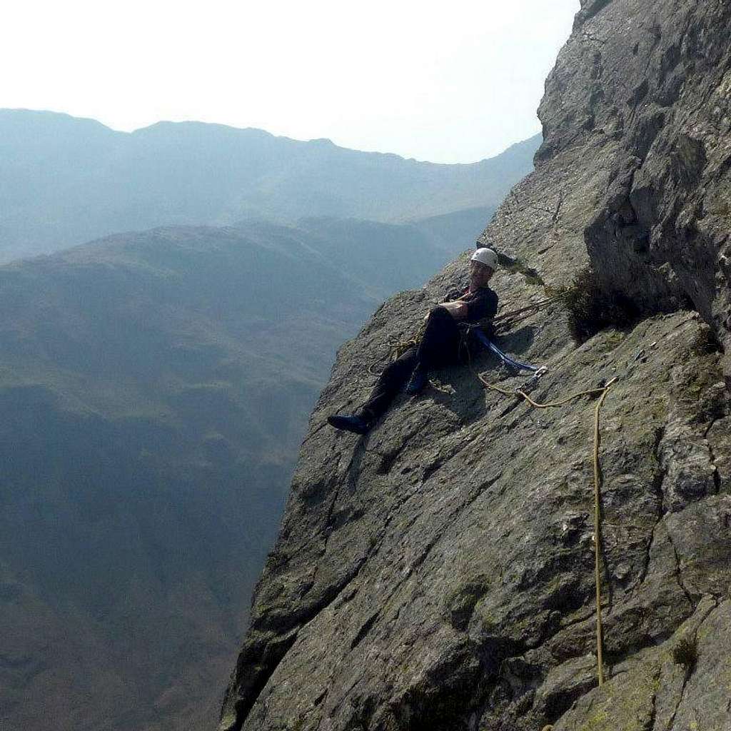 Relaxing on the Slab, Gimmer Crag