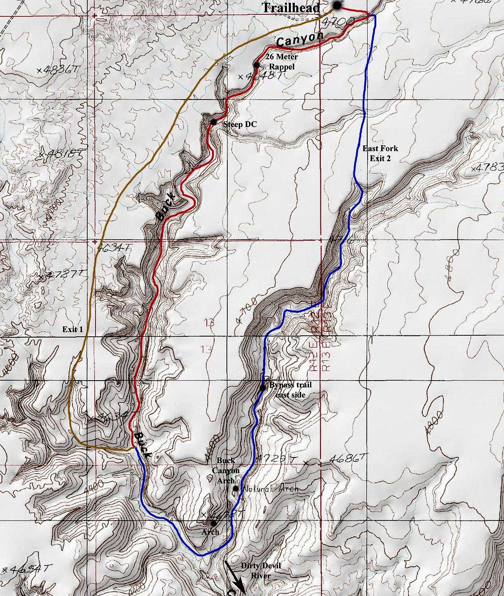 Buck Canyon Map