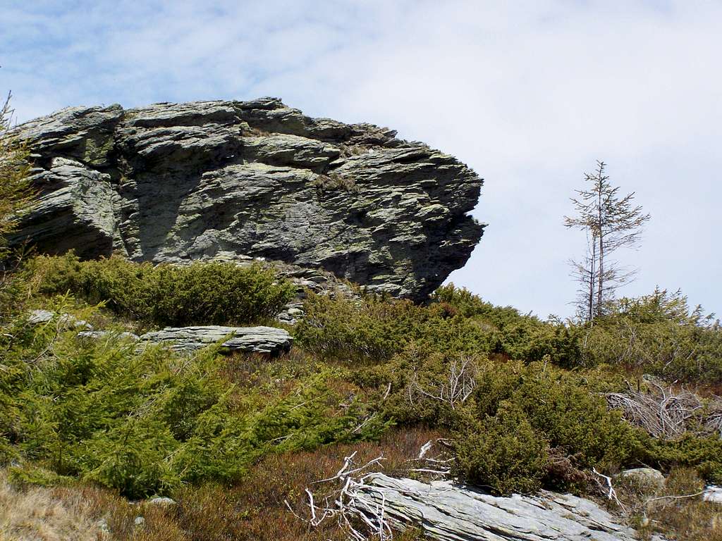 Rock outcrop on Piatra Grăitoare