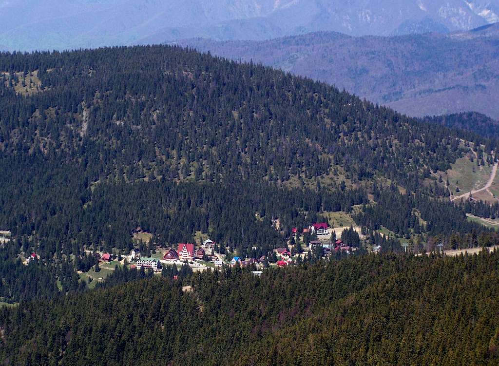View of the Şaua Vârtop ski resort