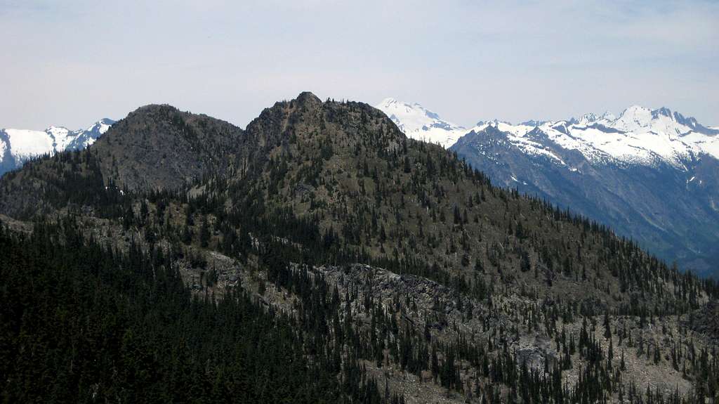 Dirtyface Peak and Point 6223 from Dirtyface Lookout site
