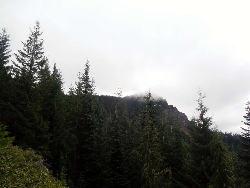 Looking at the summit from the trailhead