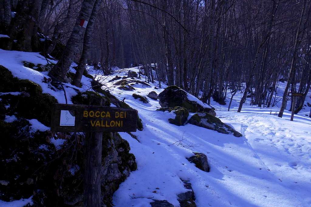 Bocca dei Valloni (in winter)