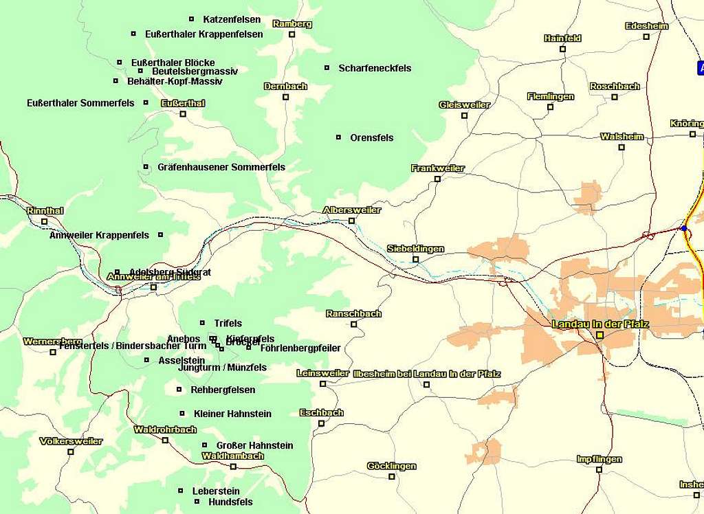 Map of the Annweiler area of...