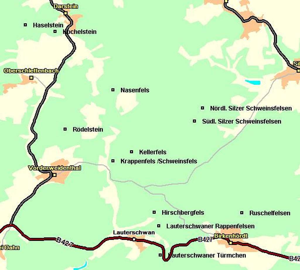 Map of the Vorderweidenthal...