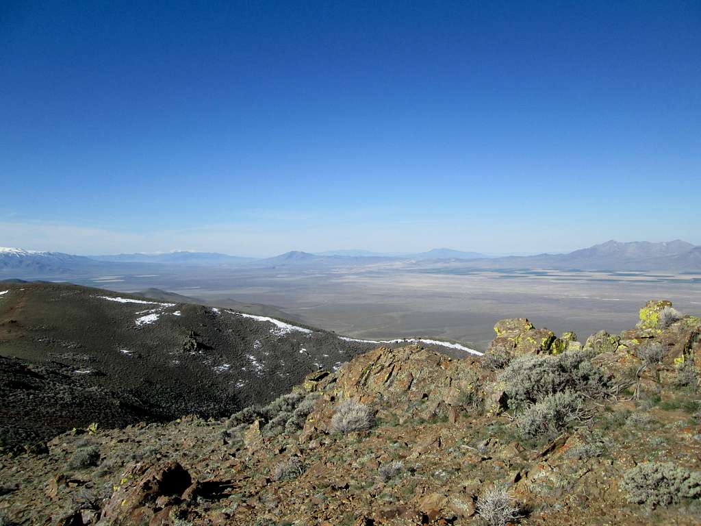 View from summit to SW