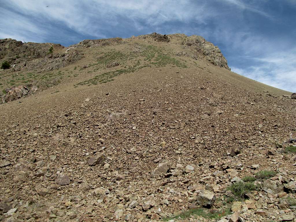 Talus west of West Pass
