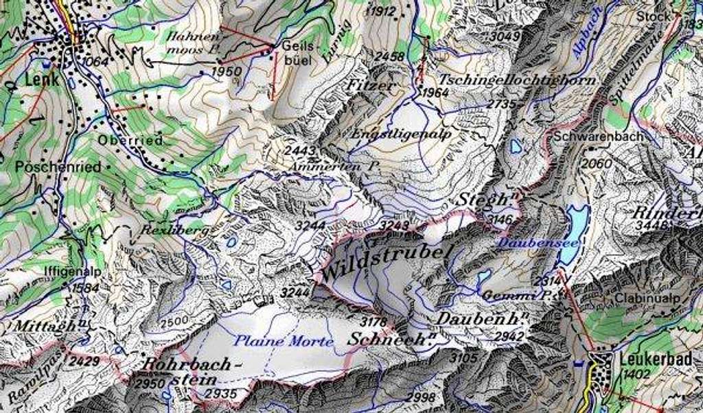 Steghorn, map