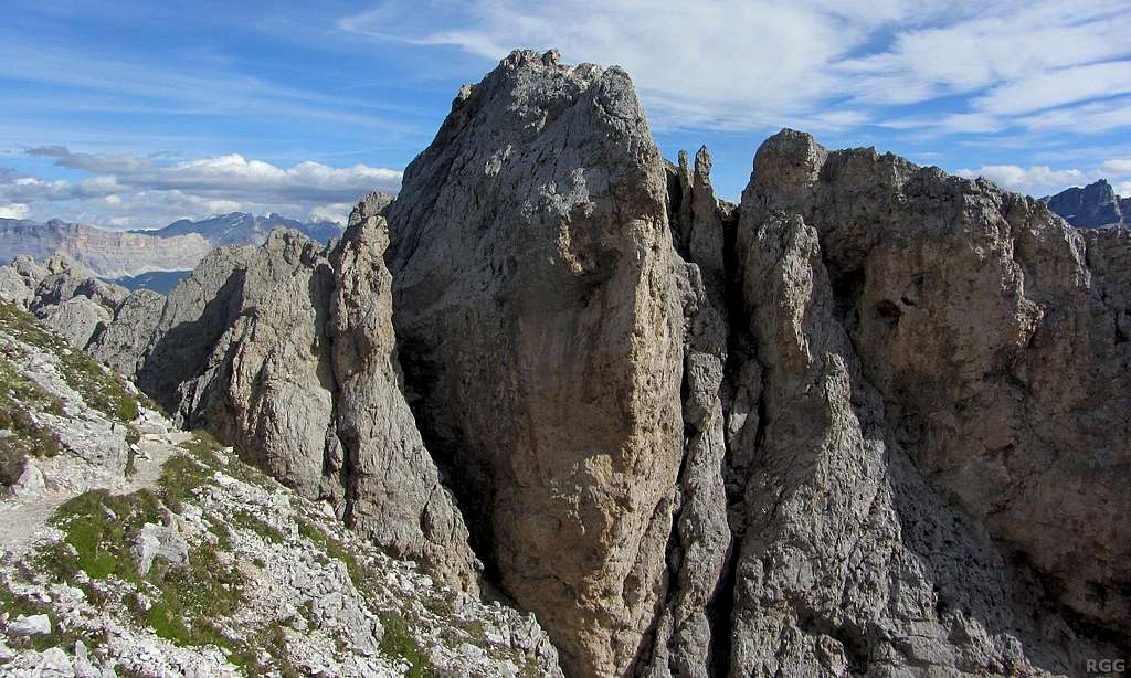 Rock formations on the Aferer Geisler