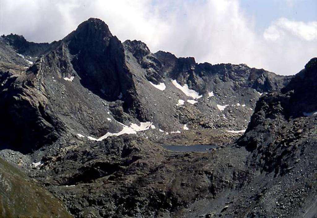 View of the side vallone di Miserino <br>from the facing Col des Invergneux <i>2905m</i>