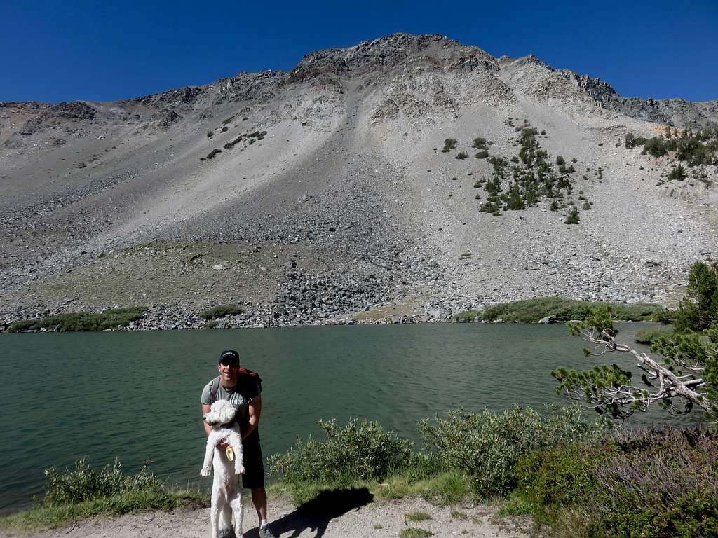 At Barney Lake with part of Mammoth Crest behind