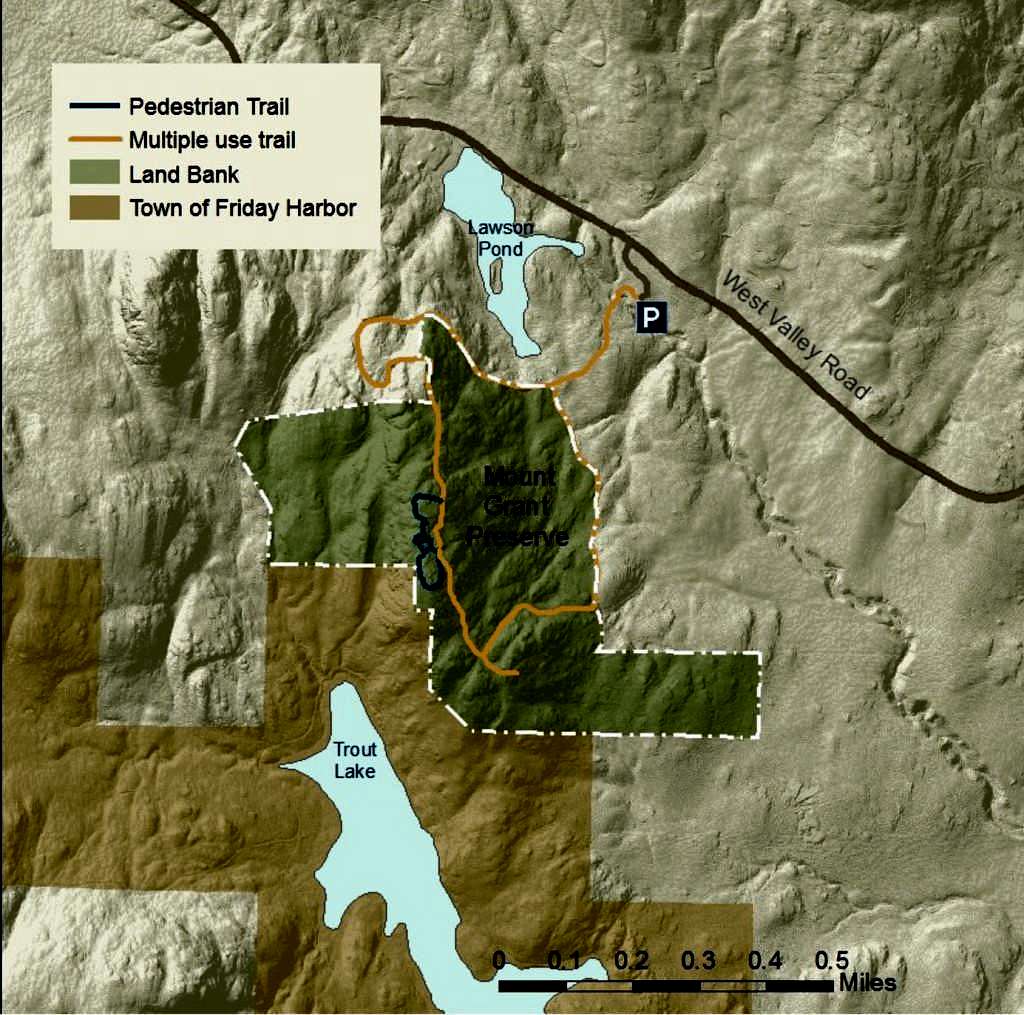 Mount Grant trail map