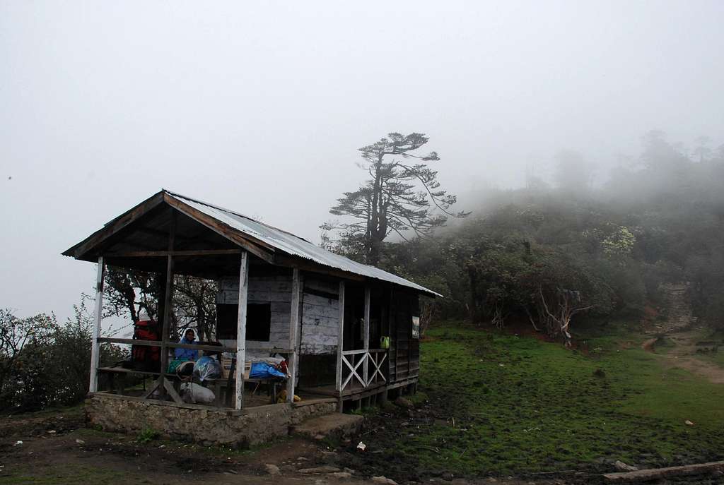 Trekker's hut at Phedang