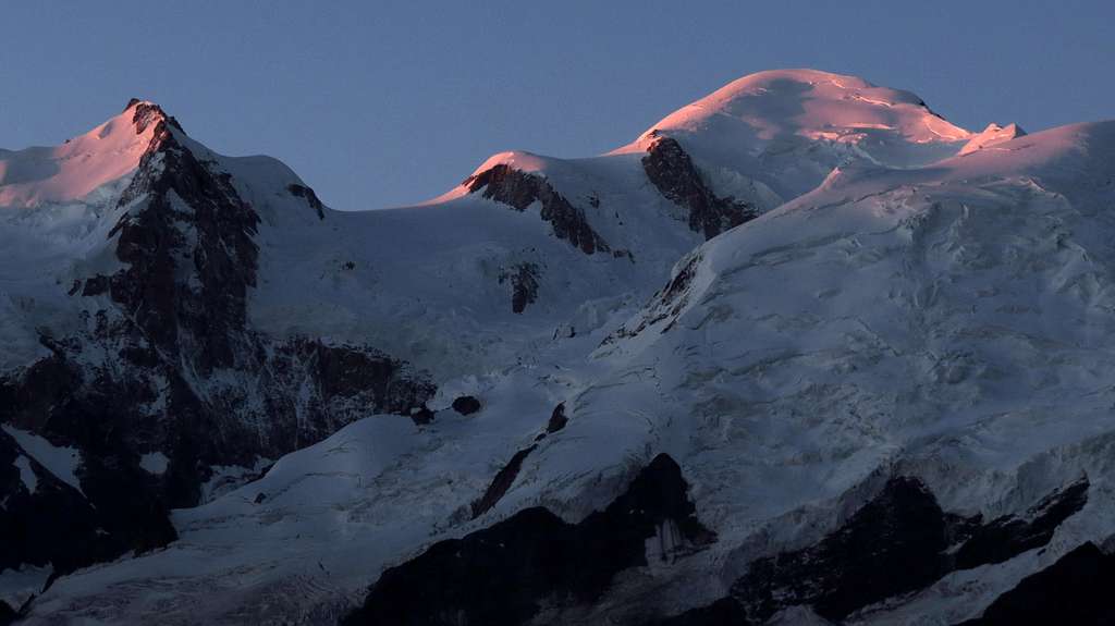 Mont Blanc from Pointe de Lapaz at sunrise