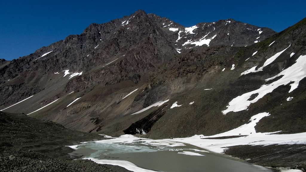 Eagle Peak from the edge of the Flute Glacier