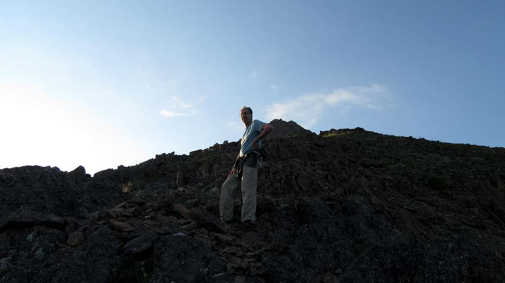 Chris leading the way up Rainbow Peak