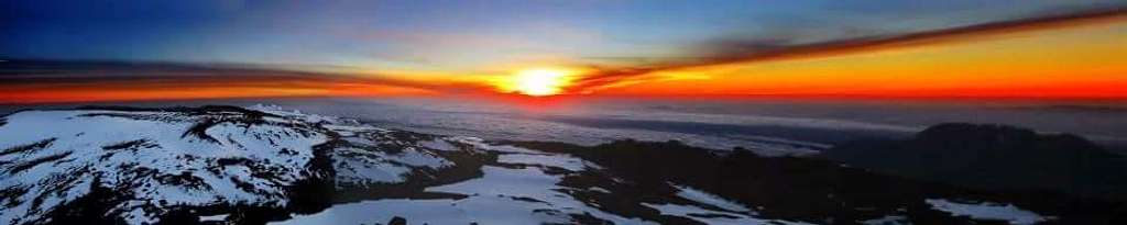 Dawn from summit of Kilimanjaro