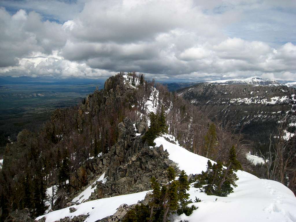 Looking down the north ridge