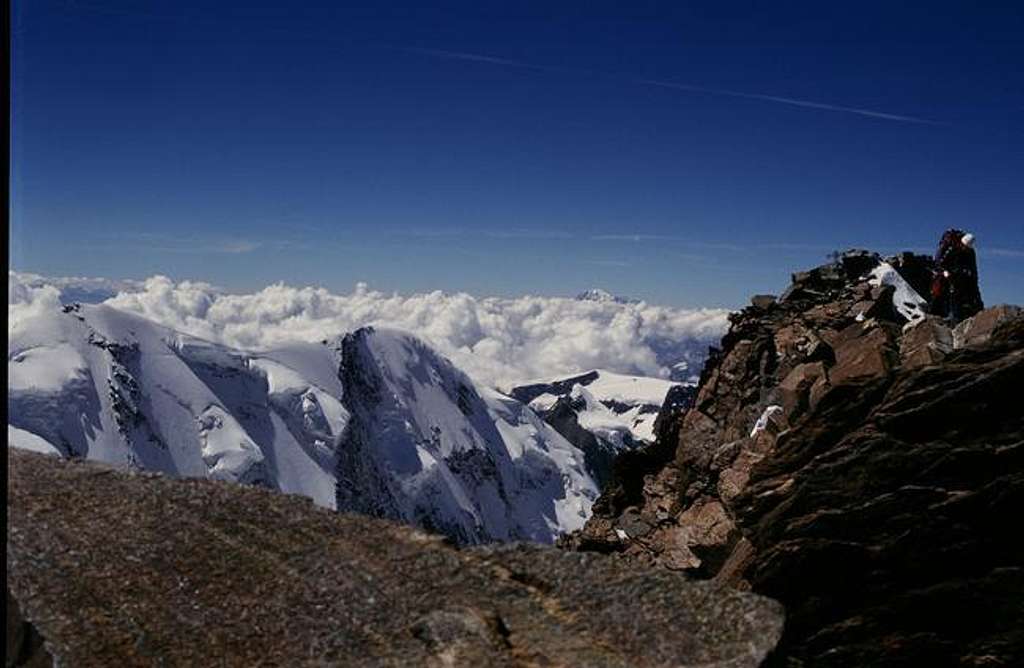 The Dufourspitze. On the left...