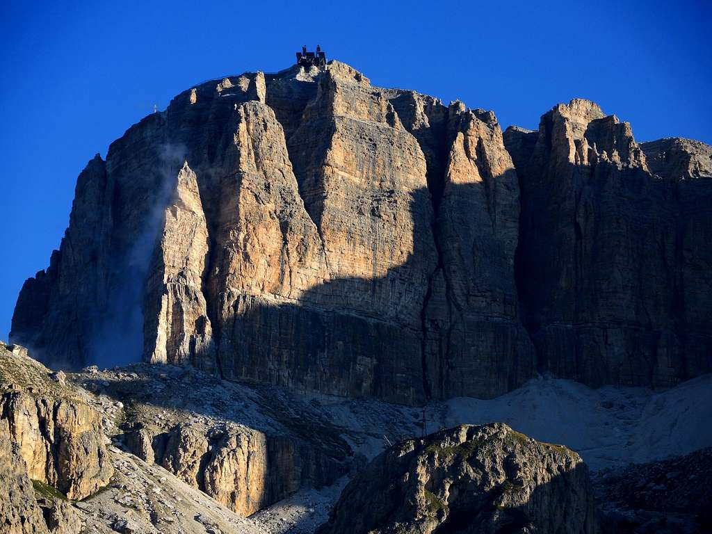 Sass Pordoi - View from Pordoi Pass