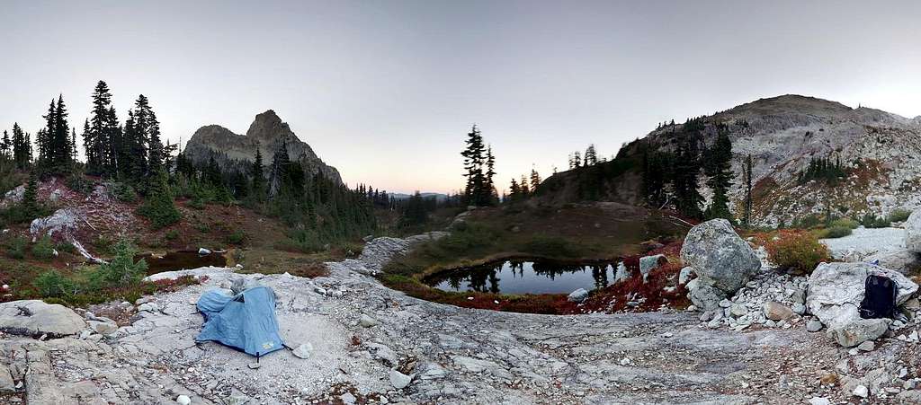 Camp in Hyas Creek Basin