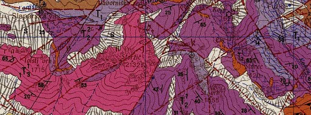 Geological map of Storzic