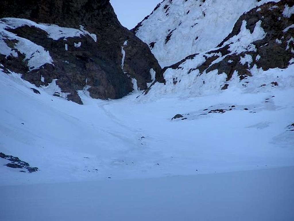Entrance to Leuthold Couloir...