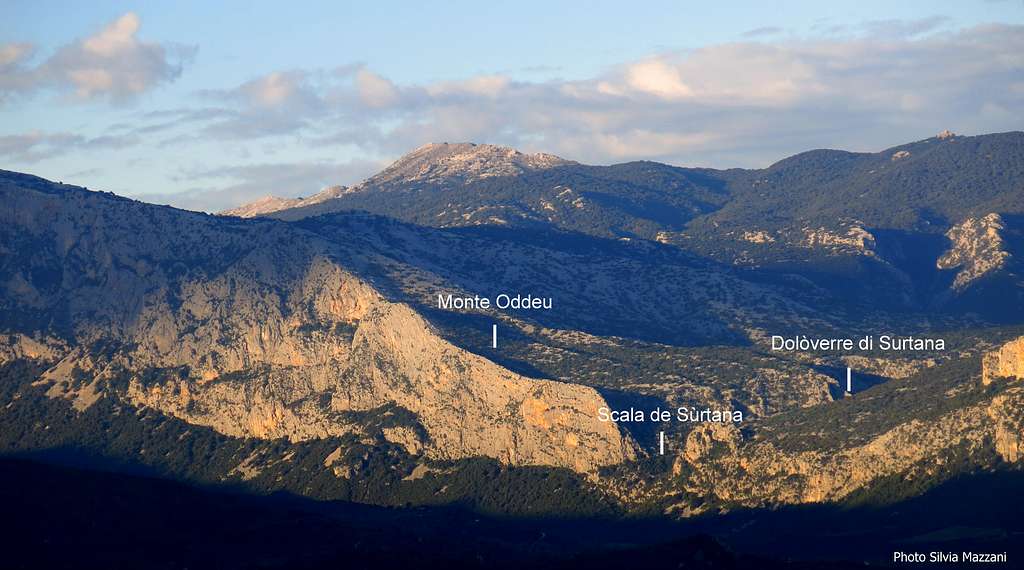 Monte Oddeu annotated view