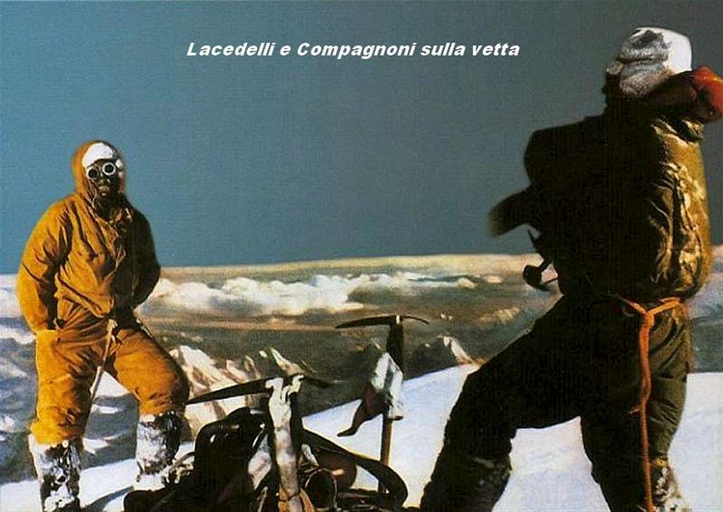 K2 Summit Compagnoni and Lacedelli