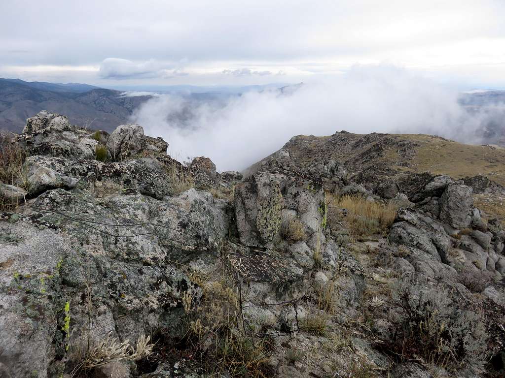 Fog near the summit