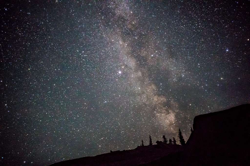 The Milky Way during the Perseids meteor shower.