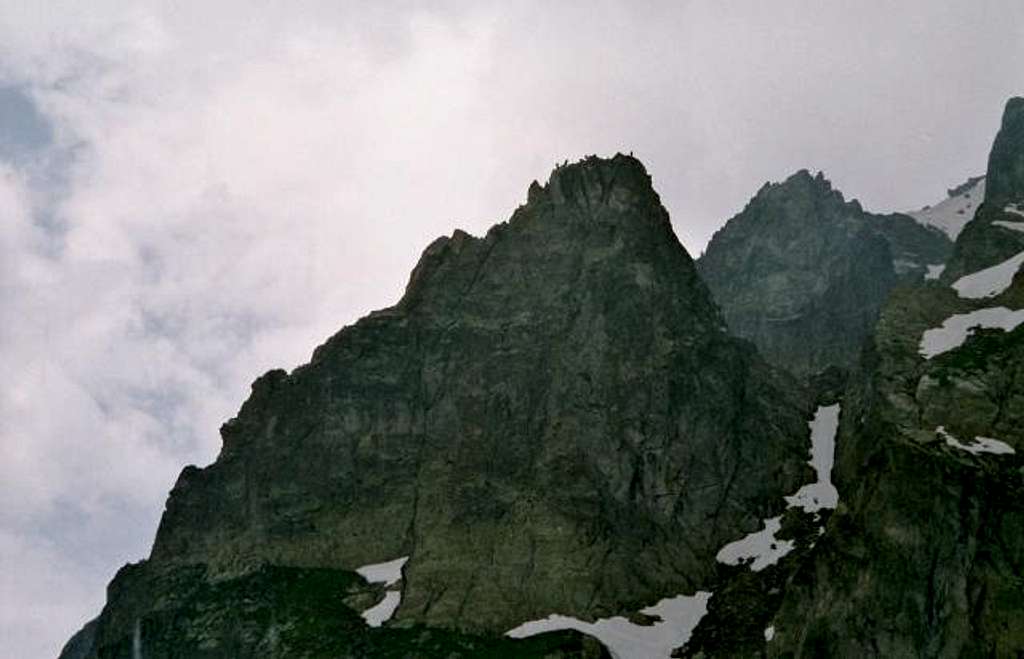 Profile view of the Aiguille...