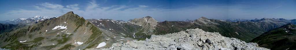 Panorama from the summit of Piz dal Canton