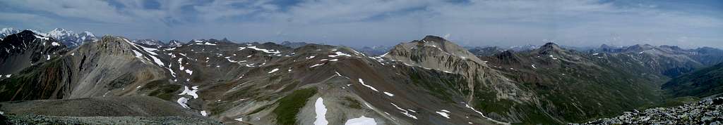 Panorama from the summit of unnamed 