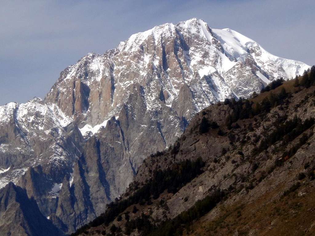 Mont Blanc ascending towards the San Carlo Hill 2015