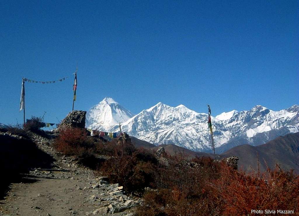 Dhaulagiri seen from Muktinath, Kali Gandaki (Annapurna trail)