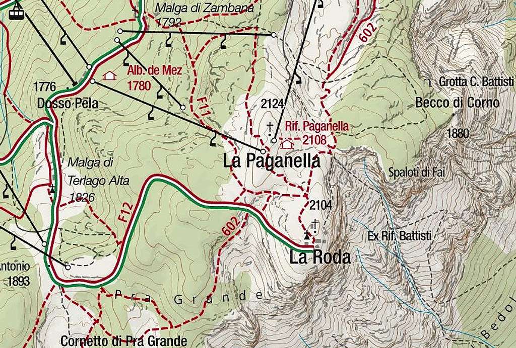 Paganella summit map
