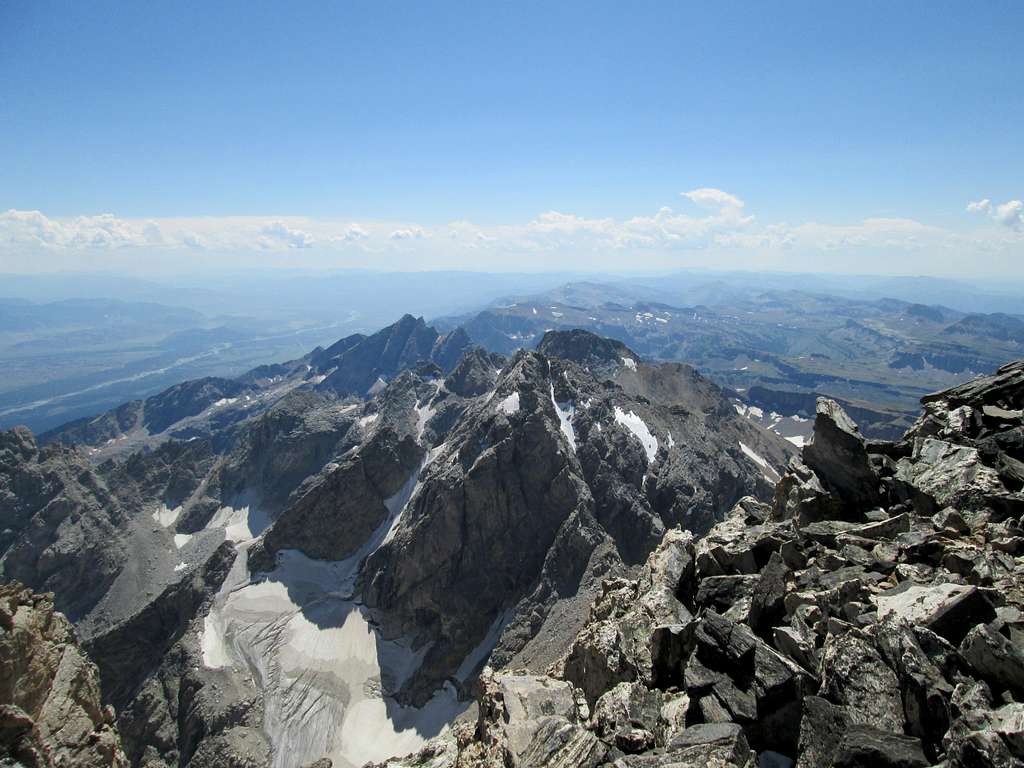 The Middle Teton and Buck Mountain seen from the Enclosure(13,285ft), Teton Range, WY