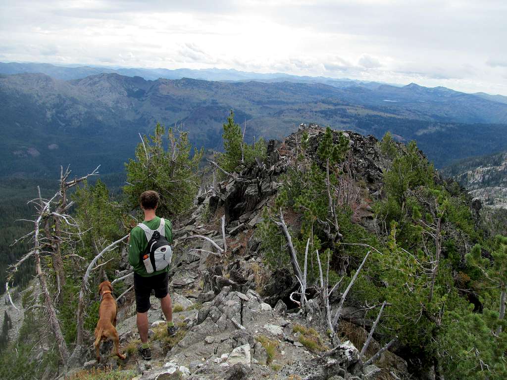 Greg & Oquirrh on summit ridge