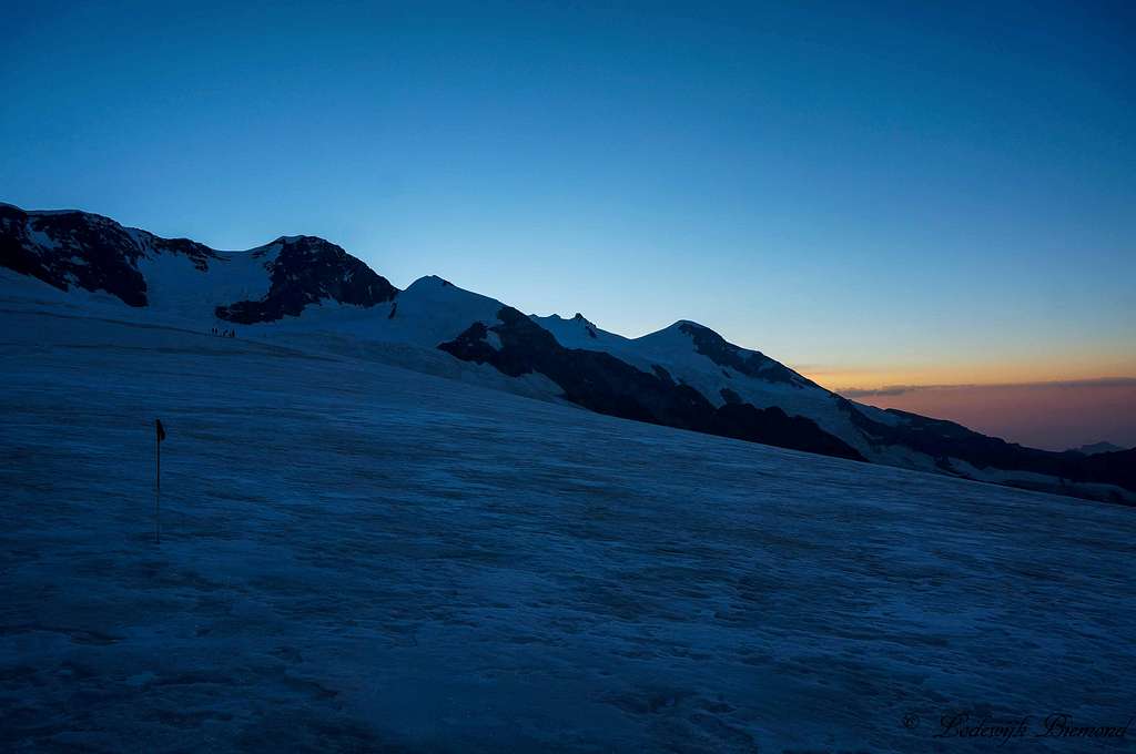 Early morning view of Lyskamm (14852 ft / 4527 m)