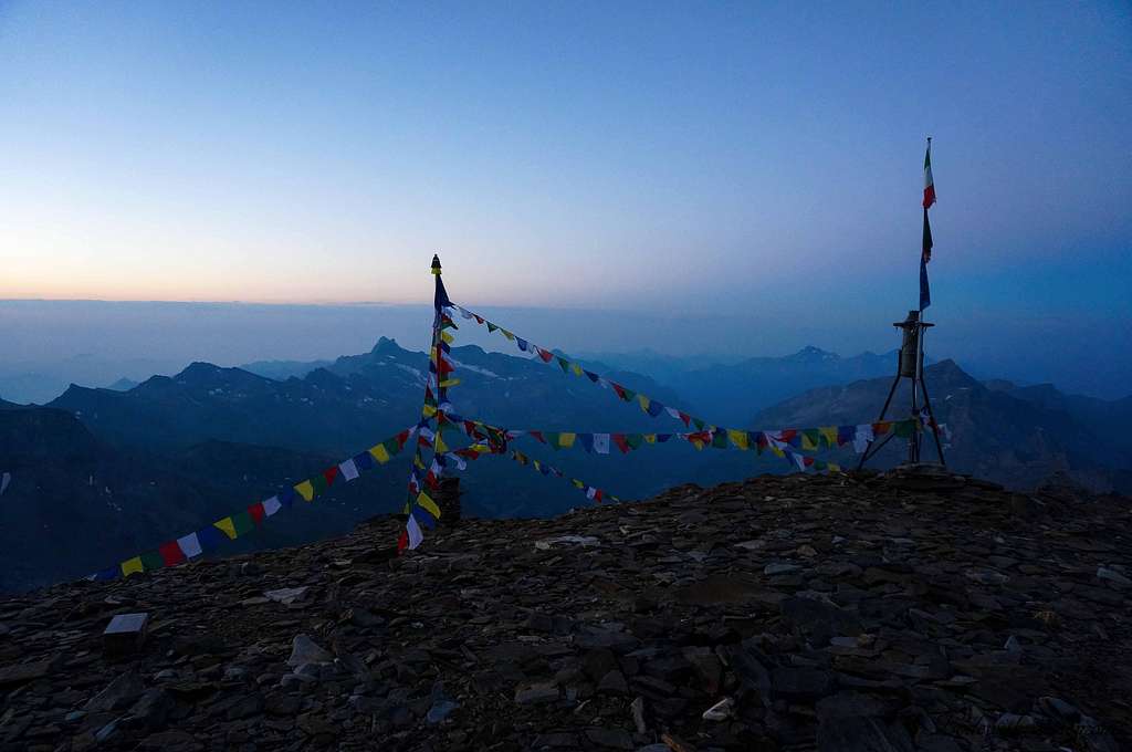 Prayer Flags & great views in the evening light