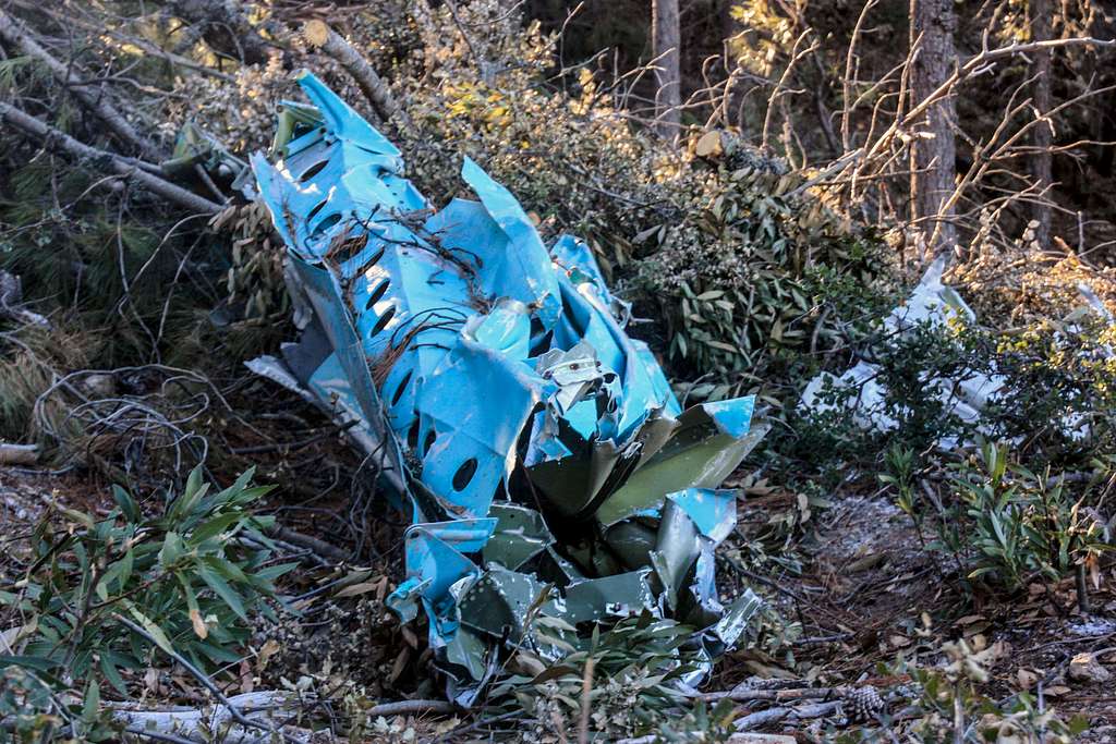 Wreckage from plane crash