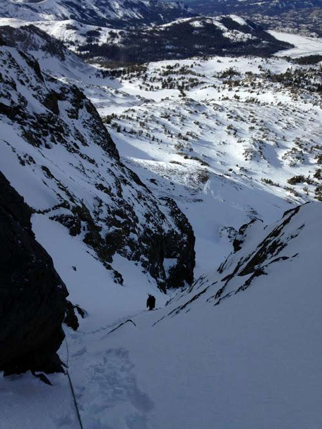 Snow slope to east buttress
