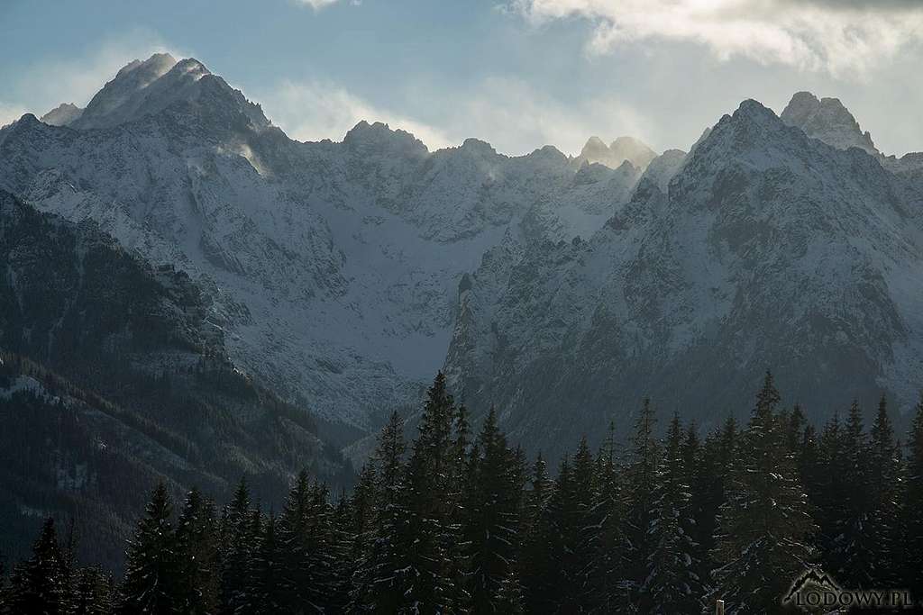High Tatra peaks over Bielovodska valley